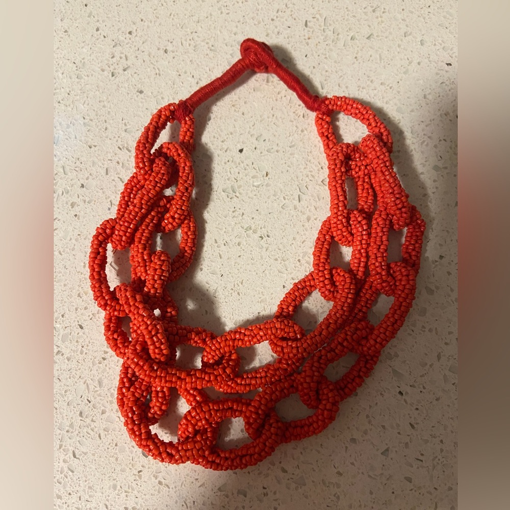 Red beaded choker